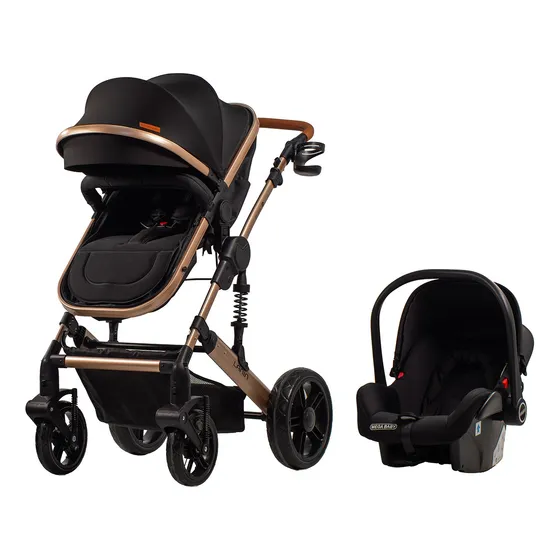 Coche Mega Baby Bebe Convertible Tres En Uno Con Huevito + Asiento Moisés Cuna Plegable Liviano