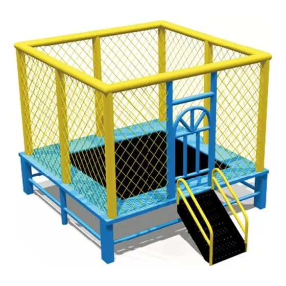 Cama Elástica Comercial Escalera 250 X 250 X 200 Cm Btsd010