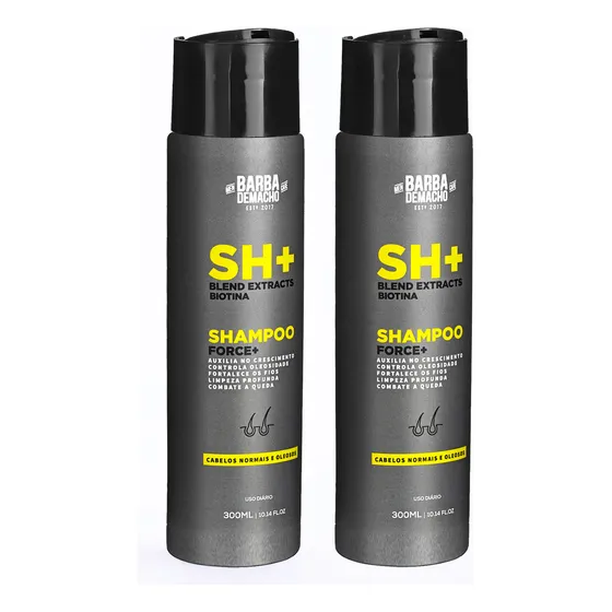 Kit 2 Shampoo Sh Force + Combate Queda E Oleosidade 300ml