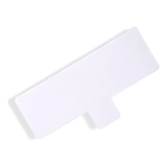 Base Rectangular Plastificado Ppm Blanco Mate Con Pestaña (x 100 U.) - Bauletto