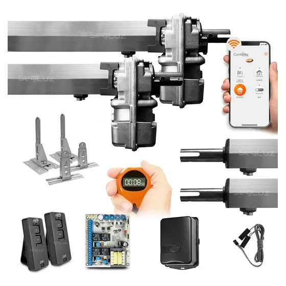 Kit Motor Ppa Portão Pivotante Duplo Standard Wifi 4 Suporte