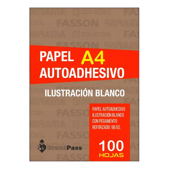 Papel Autoadhesivo Ilustración A4 Blanco Laser X100 Hojas