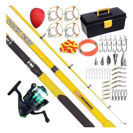 Kit Pesca Telescopica 2.10 + Reel + Caja Completa Rio Lineas