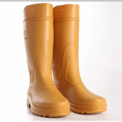 Botas Plasticas Amarillas De Pvc, Caña Larga