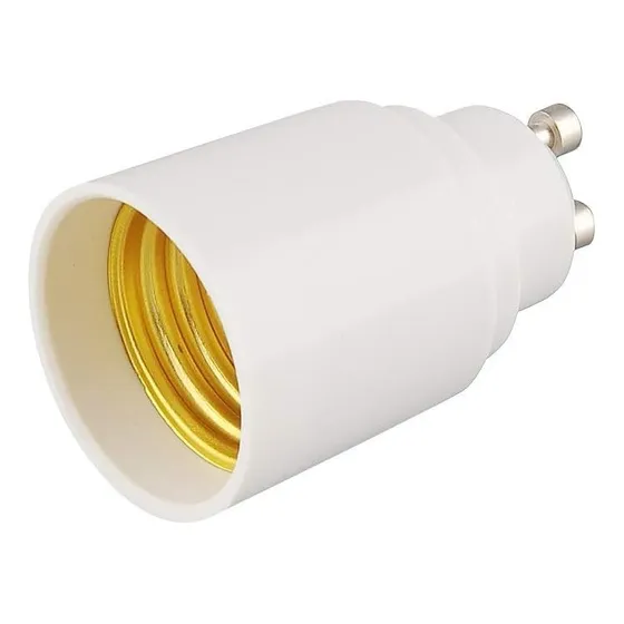 Pack 10 Adaptador Soquete Para Ampolleta Base Gu10 A E27 Color Blanco - 003386