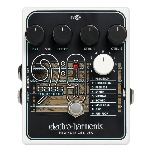 Pedal de efecto Electro-Harmonix EHX 9 BASS9 blanco