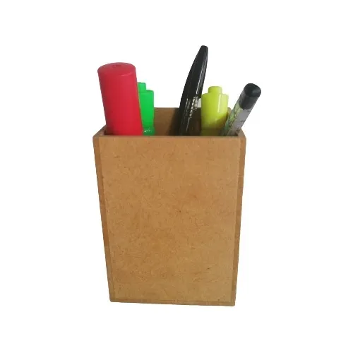 Porta Lápices En Mdf, Material Crudo.