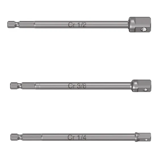 Juego De 3 Adaptadores Largos Para Dados 6 PuLG Marca Truper