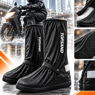 Capa Chuva Sapato Tênis Silicone Calçado Moto Impermeável Preto 42-43