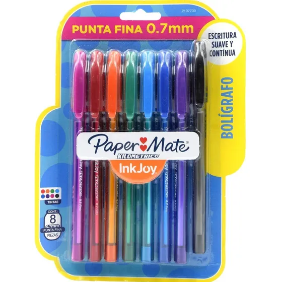 Boligrafo Kilometrico 100st Fino Tarjeta/8 Surtidos