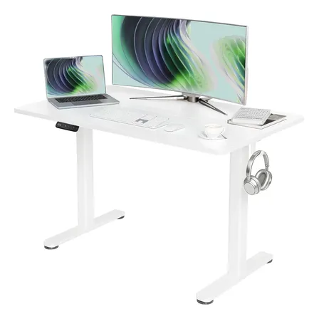 Escritorio Ajustable Altura Con 3 Modos Función De Memoria. Blanco