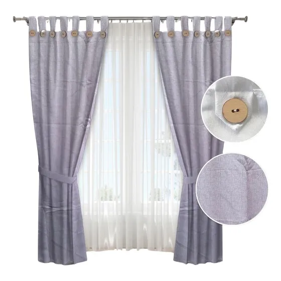 Cortinas Modernas (x2) Yacar Para Sala Comedor, Habitacion