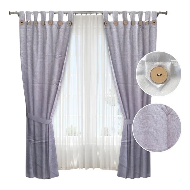 Cortinas Modernas (x2) Yacar Para Sala Comedor, Habitacion