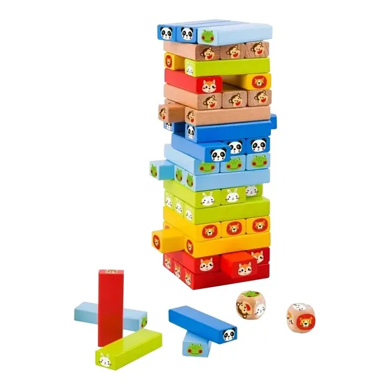 Acacia Juego De Destreza Animal Tower Magnific