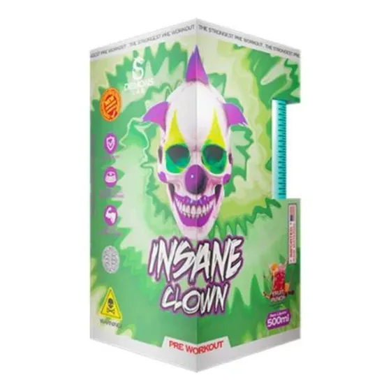 Versão Líquida Demons Lab - Insane Clown Caixa 500ml Sabor Morango Com Kiwi