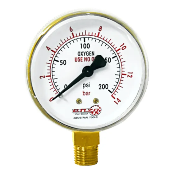 Manómetro Enzo Zg-29 2.5  Oxígeno 0-200 Psi