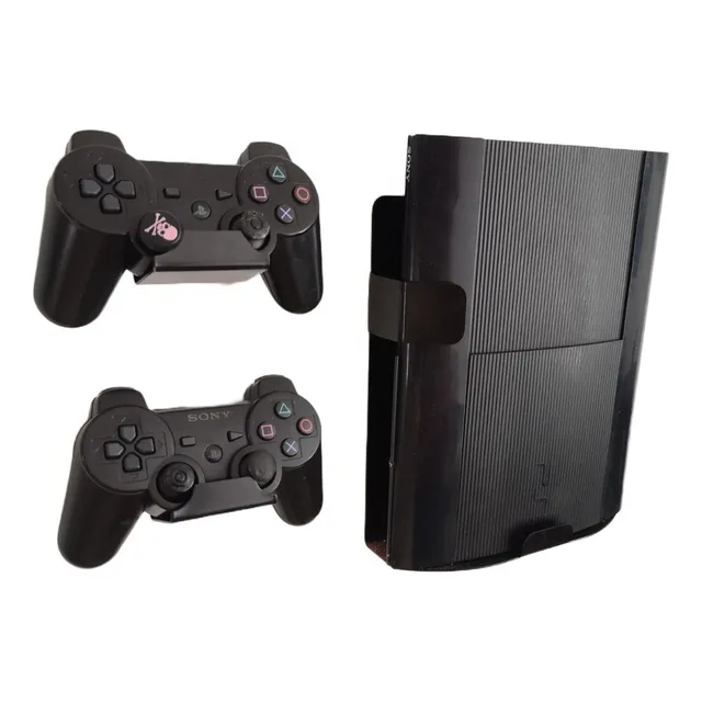 Soporte Pared Play Station 3 Ps3 Super Slim + 2 Controles