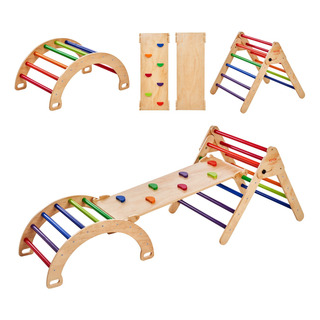 Triangulo De Pikler Con Rampa Y Arco Niños Montessori Triangulo De Pikler Con Rampa Y Arco Niños Montessori