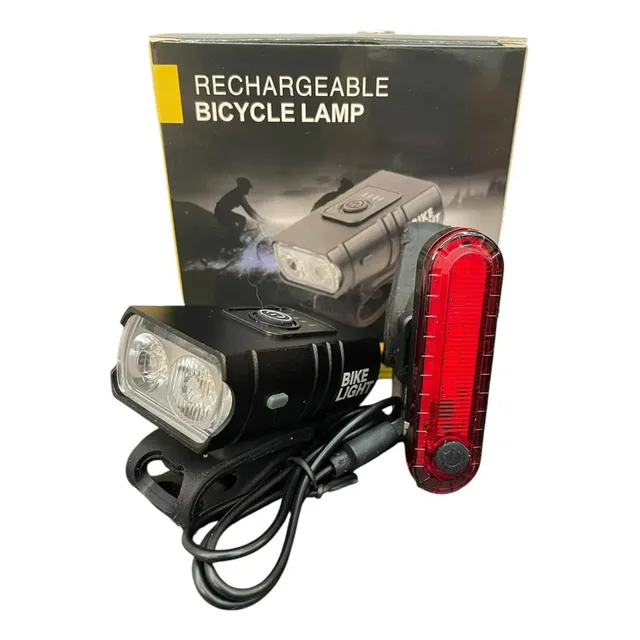 Set Luces Led Recargables Para Bicicleta Delantera Y Trasera