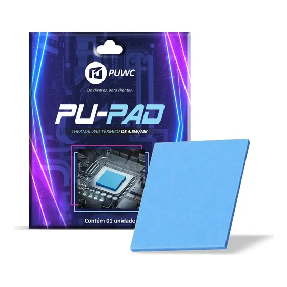 Thermal Pad 2mm 4.5w/mk Pu-pad - Ideal Para Vrm, Cpu E Gpu