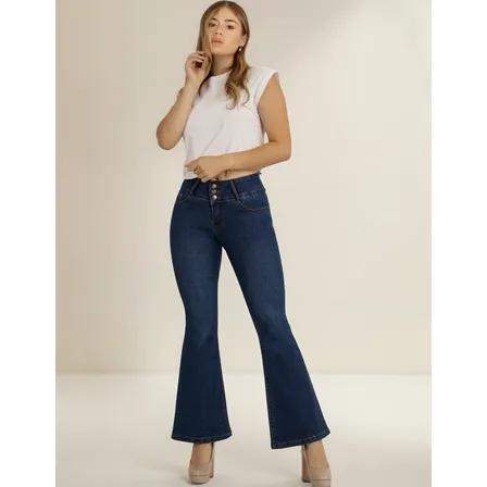 Jeans Elasticados Push Up Tiro Alto (solo Talla 36 Y 38)