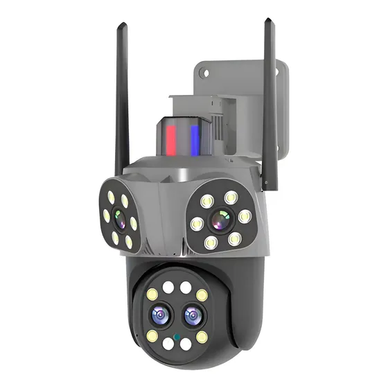 Câmera IP Inteligente Ipega 4 Lentes Wi-Fi 360° Full HD Visão Noturna Externa