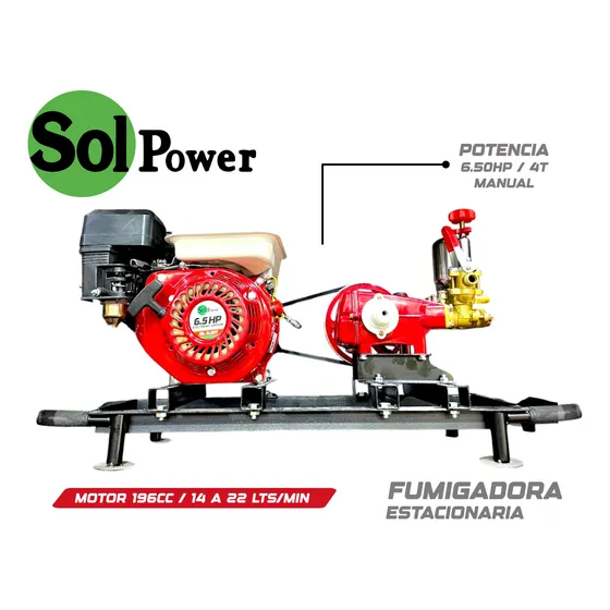 Fumigadora Estacionaria 196cc-22lts / Solpower Uso Agricola