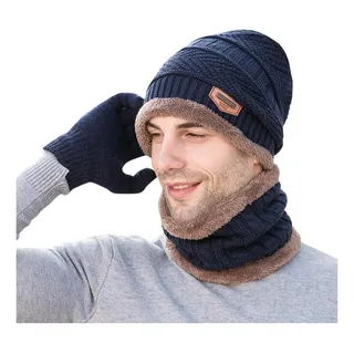 Kit Frio Touca Gorro + Luva Touch Celular + Cachecol Echarpe Kit Frio Touca Gorro + Luva Touch Celular + Cachecol Echarpe