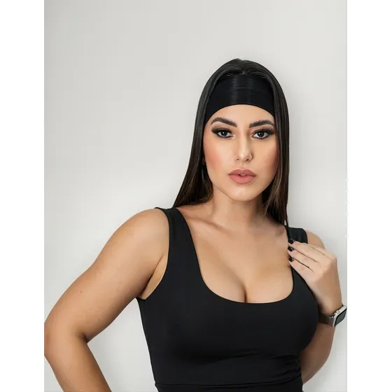 Cropped Cropet Top Alça Grossa Regata Feminino Casual C Bojo