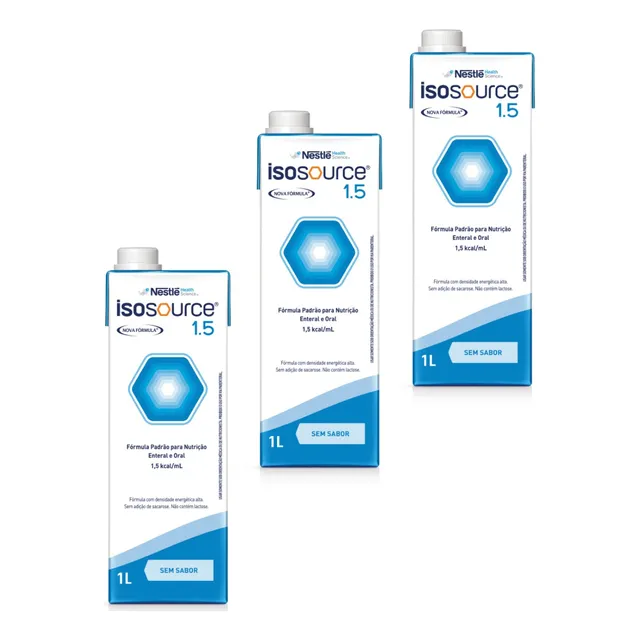 Isosource 1.5 - (kit 03 Unid) Nestle Suplementos ( Baunilha)