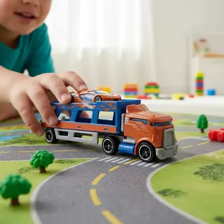 Hot Wheels Trucking Transporter Mattel Transporte Corrida