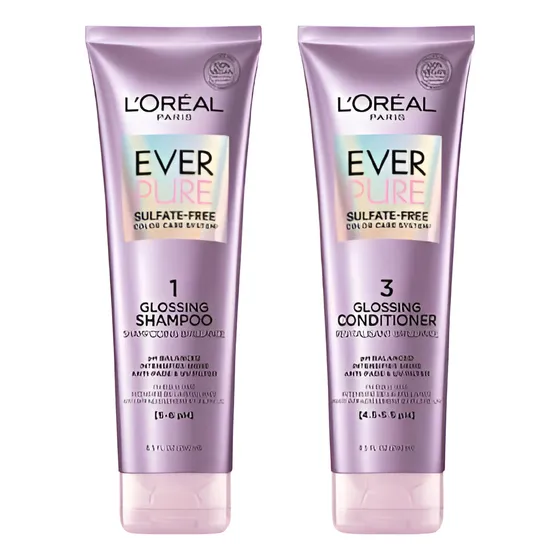 Loreal Ever Pure Glossing Shampoo + Acondicionador