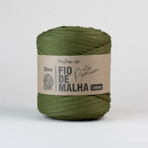 Fio De Malha Premium Para Crochê 140 Metros Todas As Cores Cor Musgo