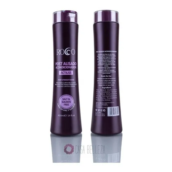 Rocco® Acondicionador Post Alisado Sin Sal 400ml
