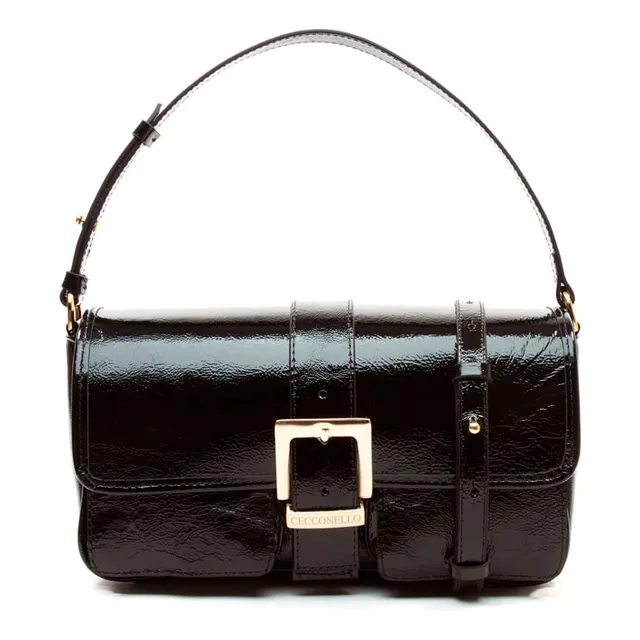 Bolsa Arya Couro Preto Cecconello C2906-6