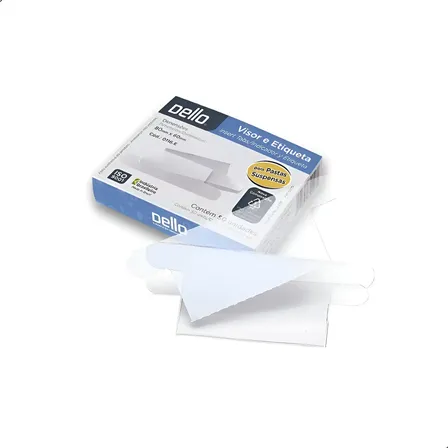 Visor E Etiqueta Para Pasta Suspensa Divisorias 50 Un Branca Branco