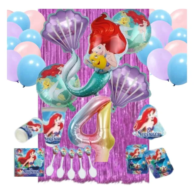 Kit Decorativo Infantil De La Sirenita
