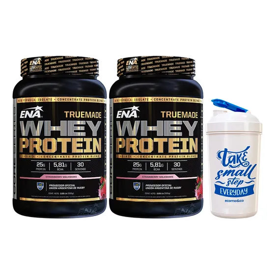 True Made Whey Protein Ena 2 X 2 Lb + Vaso Isolate Concentra