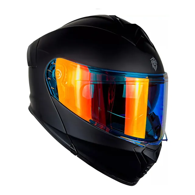 Casco Kov Thunder Negro Mate LED Abatible Mica Night Vision Talla XL