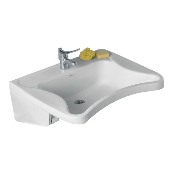 Bacha Ferrum Discapacitados Nueva. Linea Espacio. Porcelana Color Blanco