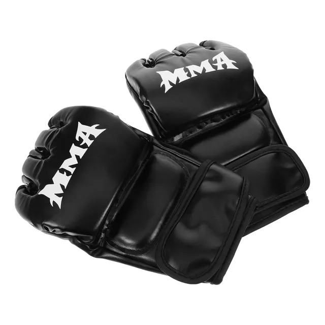 Guantes De Boxeo Kickboxing Taekwondo Medio Dedo Acolchados