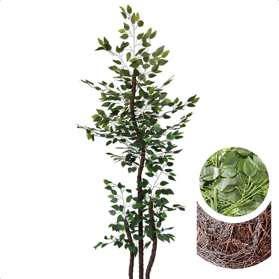 Árvore Artificial Fícus Verde Grande Sem Vaso Decoração