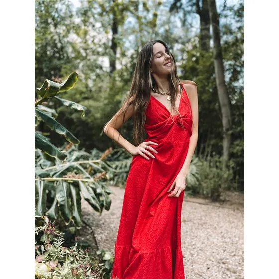 Vestido Largo Frani De Broderie Y Lycra Arizona Guk163