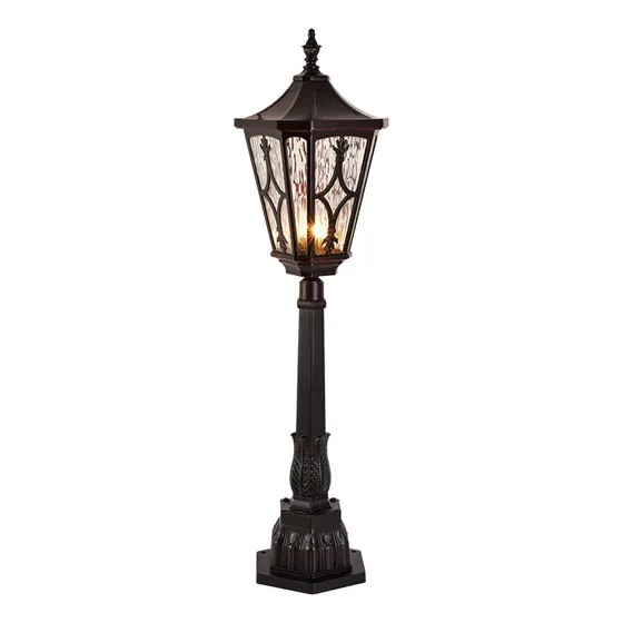 Lampara Jardin Externa Pantalla Vidrio E27 Luz Cesped Casa