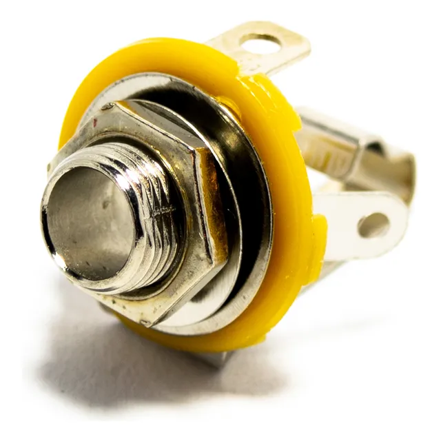 5 Conectores Hembra Audio Jack 1/4 6.5mm Mono Chasis Panel