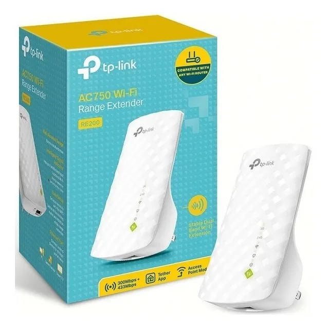 Repetidor Expansor Señal Wifi Tp-link Re200 Ac750 2.4 & 5ghz