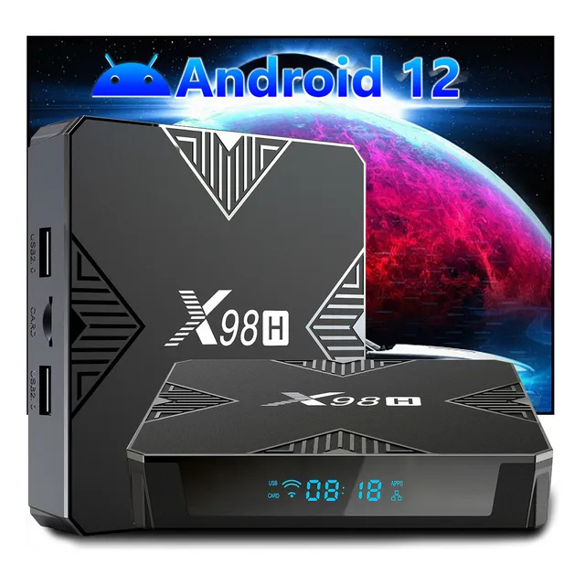Reproductor de TV Android 12.0 4 GB RAM 64 GB ROM 6K Full HD Dual Wifi
