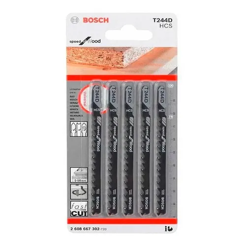 Hoja De Calar Bosch T244d Speed For Wood (blister 5 Und)