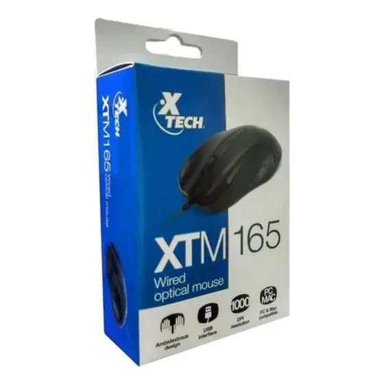 Mouse Alámbrico Xtech Xtm165 Óptico Usb 3d Gs