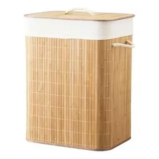 Cesto Roupas Sujas Bambu Retangular Forrado Banheiro E Lavanderia 60 Cm Com Alças E Tampa Cesto Roupas Sujas Bambu Retangular Forrado Banheiro E Lavanderia 60 Cm Com Alças E Tampa